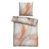 Copripiumino e federa di raso 0636183 Cotone - Oro - 155 x 220 cm + cuscino 80 x 80 cm