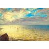 Fotomurale Delacroix The Sea Tessuto non tessuto - Giallo / Blu / Grigio - 3,84cm x 2,6cm - Larghezza: 3.8 cm