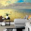 Fotomurale Delacroix The Sea Tessuto non tessuto - Giallo / Blu / Grigio - 3,84cm x 2,6cm - Larghezza: 3.8 cm