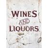 Fotobehang Wines and Liquors vlies - beige / rood - 1,92cm x 2,6cm
