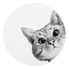 Fotomurale Sneaky Cat Tessuto non tessuto - Nero / Bianco - 1,4cm x 1,4cm