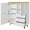 Highboard Libre 110 Kerneiche Dekor / Weiß