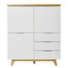 Highboard Libre 110 Kerneiche Dekor / Weiß