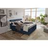 Boxspring Emalia Chenille GCP: 106 denim - 160 x 200cm - H2 zacht