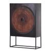 Highboard Curbar massief mangohout/metaal - Zwart