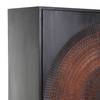 Highboard Curbar massief mangohout/metaal - Zwart