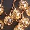 LED-Lichterkette BULB LIGHTS III Glas / Jute - 64-flammig
