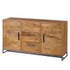 Sideboard Woodson Akazie massiv / Metall - Akazie Hellbraun - Breite: 145 cm
