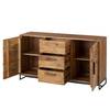 Sideboard Woodson Akazie massiv / Metall - Akazie Hellbraun - Breite: 145 cm