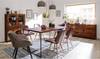 Highboard Woodson Akazie massiv / Metall - Akazie Braun