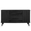 Sideboard HANCK Echtholzfurnier - Eiche Schwarz