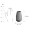 Vase RIFFLE Keramik - Schwarz