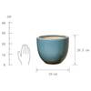 Blumentopf GLAZE Steingut - Blau