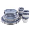 Geschirr-Set ATLANTIS (16-teilig) Steingut - Blau