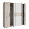 Draaideurkast Claris Zandeikenhouten look/wit