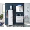 Badkamerset Crown II (3-delig) inclusief verlichting - hoogglans wit/eikenhouten look