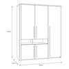 Kleiderschrank Twyford Grau / Walnuss Dekor