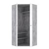Armoire d’angle Upwell Blanc / Imitation béton