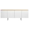 Madia Edge Impiallacciatura in vero legno - Bianco / Rovere