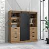Kast Tallberg II incl. verlichting - Grandson eikenhouten look/zwart
