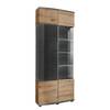 Credenza con vetrina Intento I Effetto quercia Artisan / Antracite