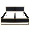 Massivholzbett Bursa Mango massiv - Schwarz / Gold