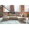 Wohnlandschaft Sagata II Samt Parmis: Cappuccino - Longchair davorstehend links / Ottomane rechts