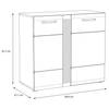 Kast Alen Nelson eikenhouten look/mat grijs