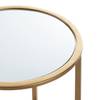 Beistelltisch Tetford Breite: 39 cm Glas / Metall - Gold