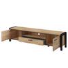 TV-Lowboard Margaret River Eiche Grandson Dekor / Matt Schwarz - Breite: 210 cm
