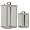 Set di 2 lanterne Kumla Beige - Beige / Grigio