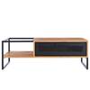 Table basse Haxby Pin massif / Métal - Pin / Noir