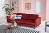 Bigsofa FORT DODGE Samt Ravi: Bordeaux