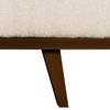 Poggiapiedi BILLUND Tessuto Bouclé Eurona: Beige - Faggio scuro
