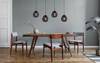 Hanglamp Lava VII gepoedercoat staal / glas - 4-flammig - Zwart/grijs