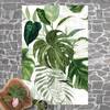 Tappeto Monstera acquarellata Vinile / Poliestere - 120 x 180 cm