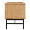 Meuble TV Langemark MDF / Plaqué bois véritable - Chêne / Noir