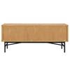 Meuble TV Langemark MDF / Plaqué bois véritable - Chêne / Noir