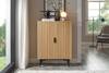 Kommode Langemark MDF / Echtholz furniert - Eiche / Schwarz - 80 x 110 cm