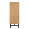 Kommode Langemark MDF / Echtholz furniert - Eiche / Schwarz - 80 x 110 cm