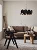 Hanglamp Vegas messing - zwart - 3 lichtbronnen