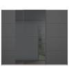 Armadio con ante scorrevoli BLAXX A Grigio metallico - Vetro - Larghezza: 270 cm - Smart
