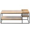 Tavolino Alvega MDF / Acciaio / Impiallacciatura in vero legno - Effetto rovere / Nero