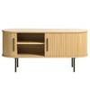 Tv-meubel Maqueda MDF/fineer van echt hout  /staal - eikenhouten look - Eikenhouten look