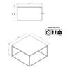 Marmeren salontafel Gleam gedemonteerd marmer/metaal - wit/chroomkleurig - Wit/chroomkleurig - 75 x 75 cm