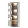 Vitrine debout Hillbrook II Gris mat / Imitation chêne