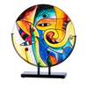 Decoschaal Verona m. standaard groot gekleurd glas - meerdere kleuren