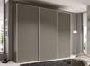 Schwebetürenschrank Sinfonie Plus Typ A Taupe - 280 x 240 cm - Comfort - Silber