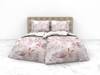 Parure de lit en satin mako Kos Coton - Beige - 200 x 135 cm