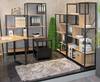 Scaffale Borgie MDF / Acciaio - Effetto rovere nodato - 64 x 129 cm